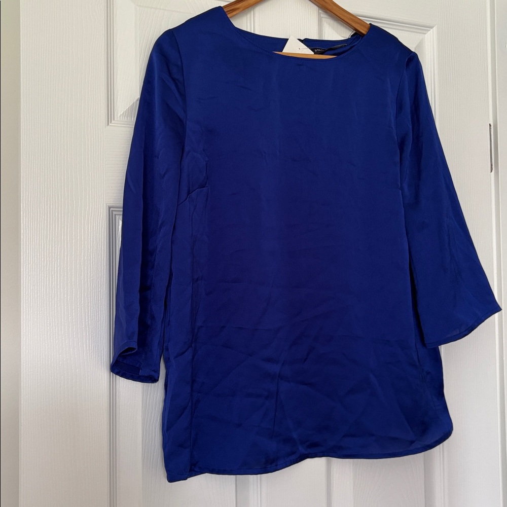 Womens Cobalt Blue Long Sleeve Blouse